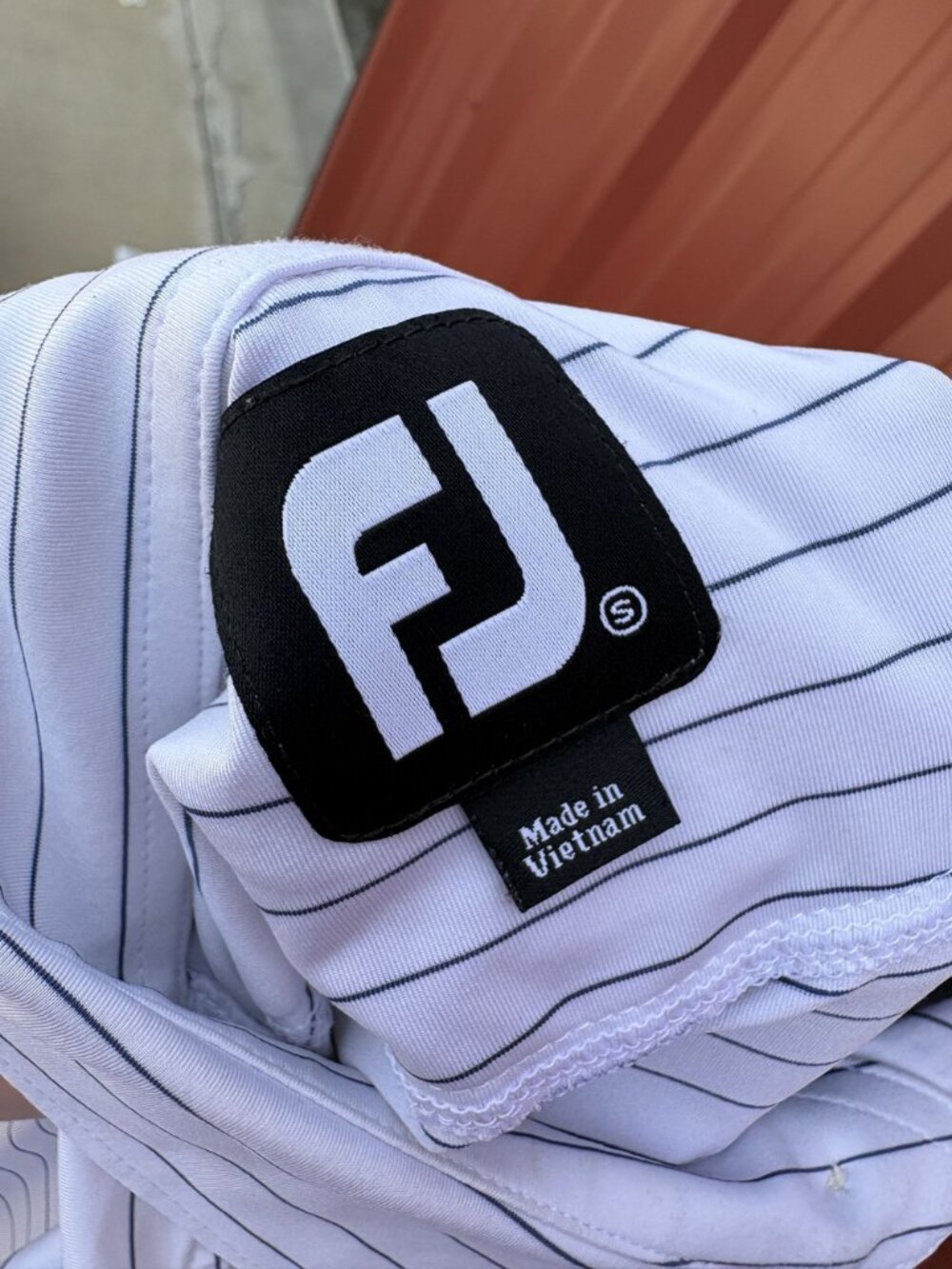 FootJoy Mens White Striped Golf Polo Shirt Embroidered Logo Size S KCCC - Picture 4 of 5
